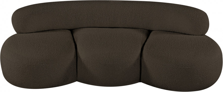 Venti Boucle Fabric Loveseat Brown from Meridian - Luna Furniture