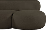 Venti Boucle Fabric Loveseat Brown from Meridian - Luna Furniture