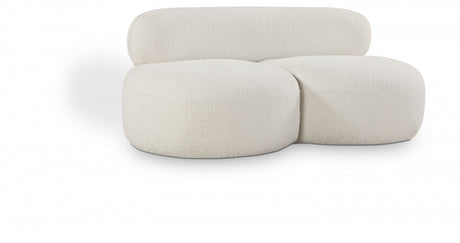 Venti Boucle Fabric Loveseat Cream from Meridian - Luna Furniture