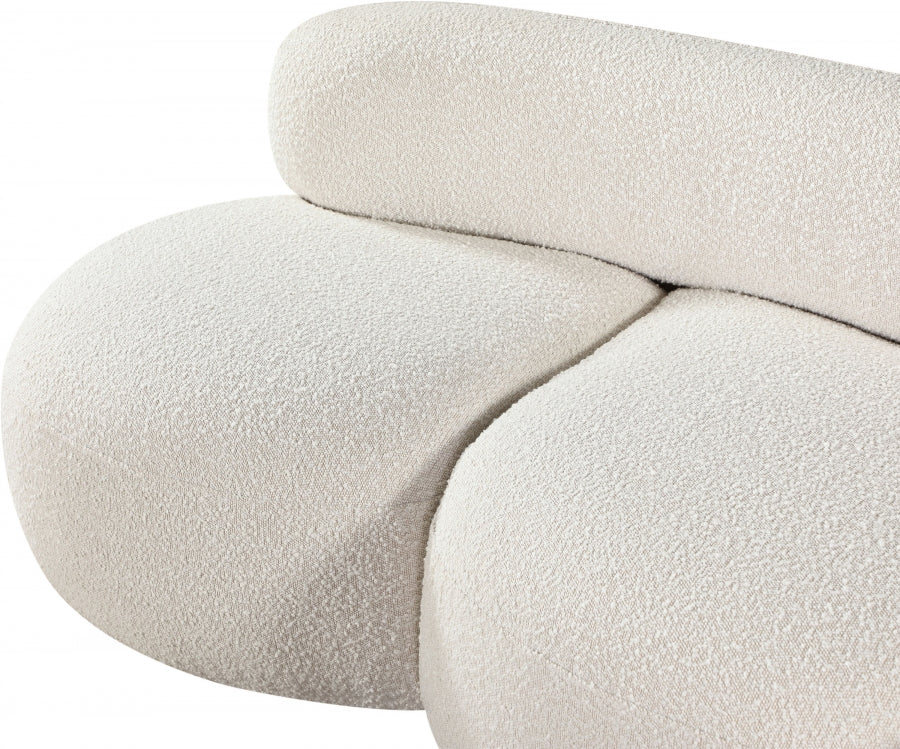 Venti Boucle Fabric Loveseat Cream from Meridian - Luna Furniture