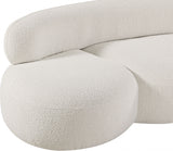 Venti Boucle Fabric Loveseat Cream from Meridian - Luna Furniture