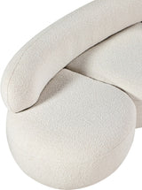 Venti Boucle Fabric Loveseat Cream from Meridian - Luna Furniture