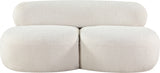 Venti Boucle Fabric Loveseat Cream from Meridian - Luna Furniture