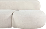 Venti Boucle Fabric Loveseat Cream from Meridian - Luna Furniture