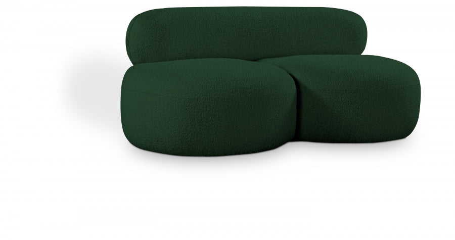 Venti Boucle Fabric Loveseat Green from Meridian - Luna Furniture