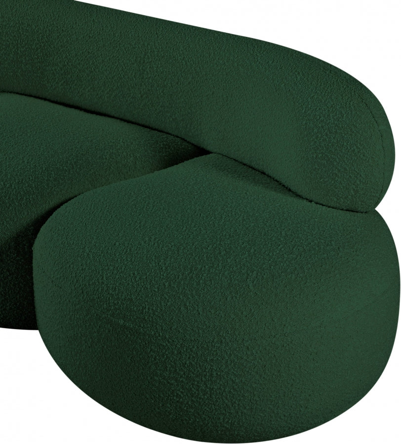 Venti Boucle Fabric Loveseat Green from Meridian - Luna Furniture