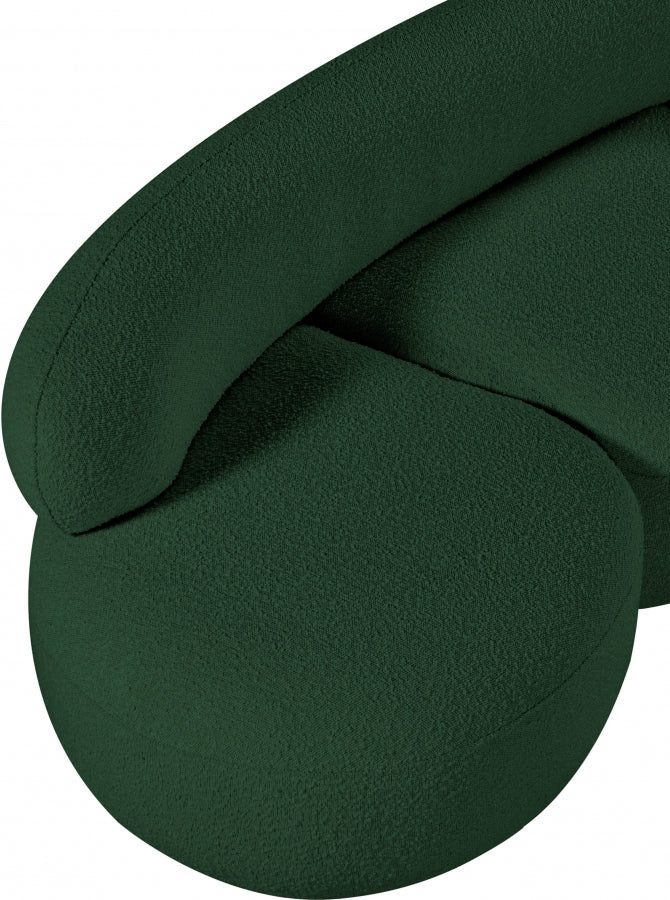 Venti Boucle Fabric Loveseat Green from Meridian - Luna Furniture