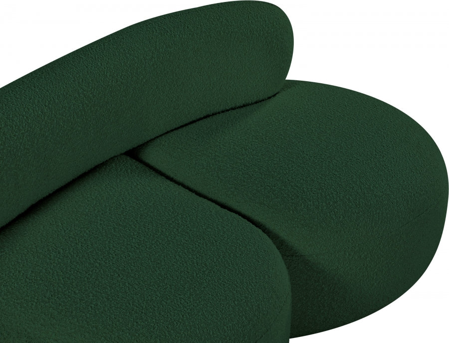 Venti Boucle Fabric Loveseat Green from Meridian - Luna Furniture