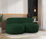 Venti Boucle Fabric Loveseat Green from Meridian - Luna Furniture