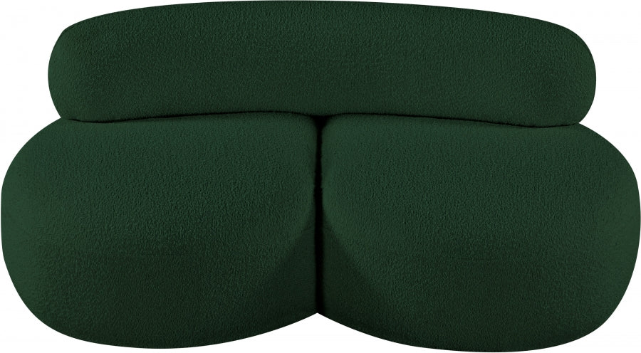 Venti Boucle Fabric Loveseat Green from Meridian - Luna Furniture