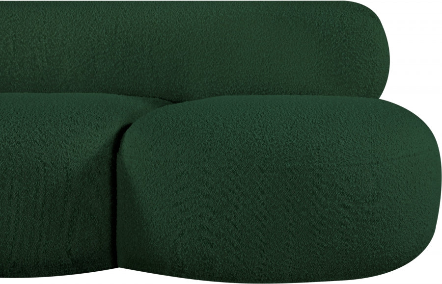 Venti Boucle Fabric Loveseat Green from Meridian - Luna Furniture