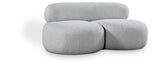 Venti Boucle Fabric Loveseat Grey from Meridian - Luna Furniture