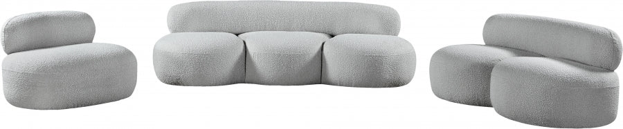 Venti Boucle Fabric Loveseat Grey from Meridian - Luna Furniture