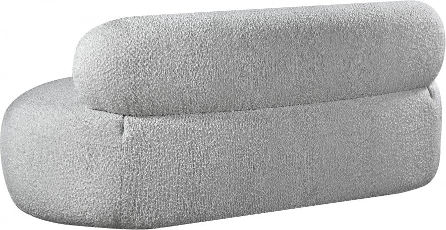 Venti Boucle Fabric Loveseat Grey from Meridian - Luna Furniture