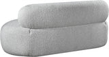 Venti Boucle Fabric Loveseat Grey from Meridian - Luna Furniture