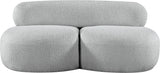 Venti Boucle Fabric Loveseat Grey from Meridian - Luna Furniture