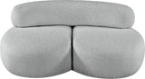 Venti Boucle Fabric Loveseat Grey from Meridian - Luna Furniture