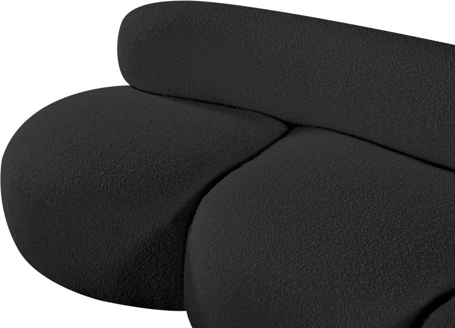 Venti Boucle Fabric Sofa Black from Meridian - Luna Furniture