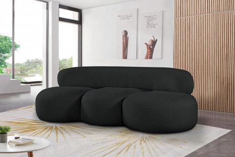 Venti Boucle Fabric Sofa Black from Meridian - Luna Furniture