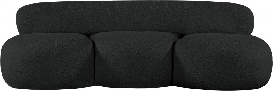 Venti Boucle Fabric Sofa Black from Meridian - Luna Furniture