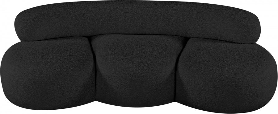 Venti Boucle Fabric Sofa Black from Meridian - Luna Furniture