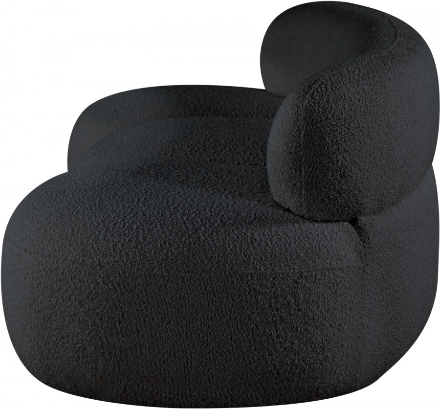 Venti Boucle Fabric Sofa Black from Meridian - Luna Furniture