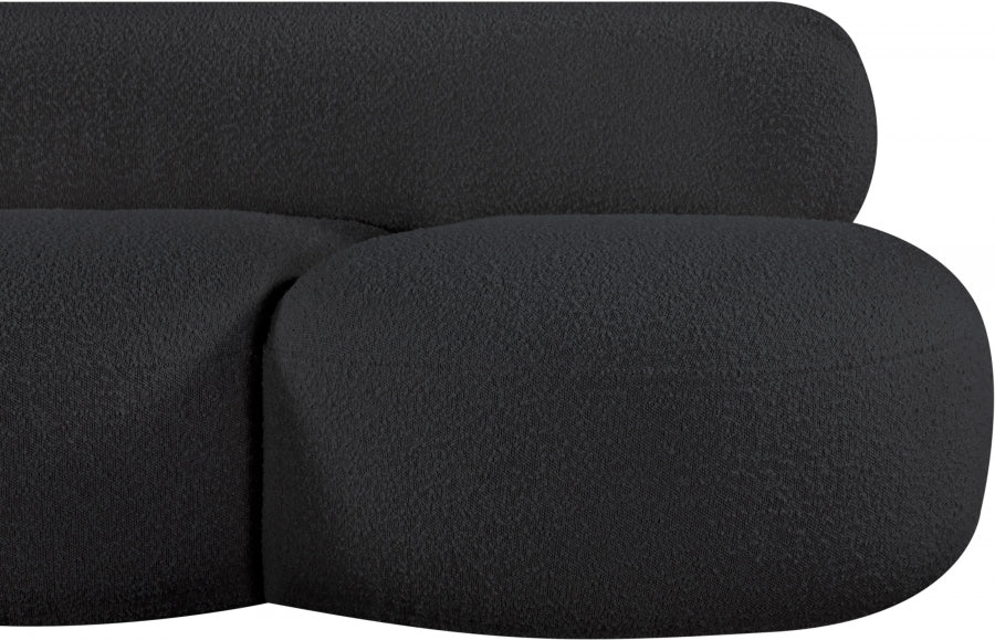 Venti Boucle Fabric Sofa Black from Meridian - Luna Furniture