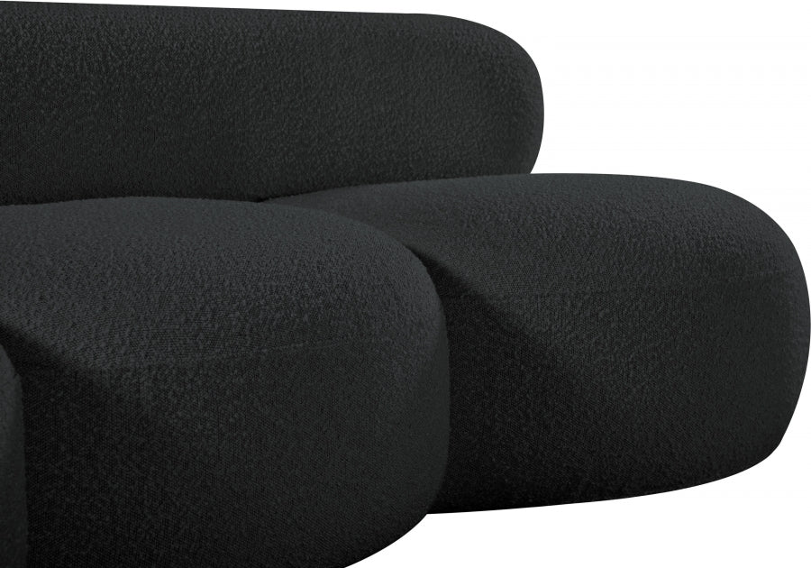 Venti Boucle Fabric Sofa Black from Meridian - Luna Furniture