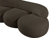 Venti Boucle Fabric Sofa Brown from Meridian - Luna Furniture