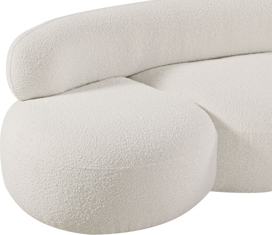 Venti Boucle Fabric Sofa Cream from Meridian - Luna Furniture