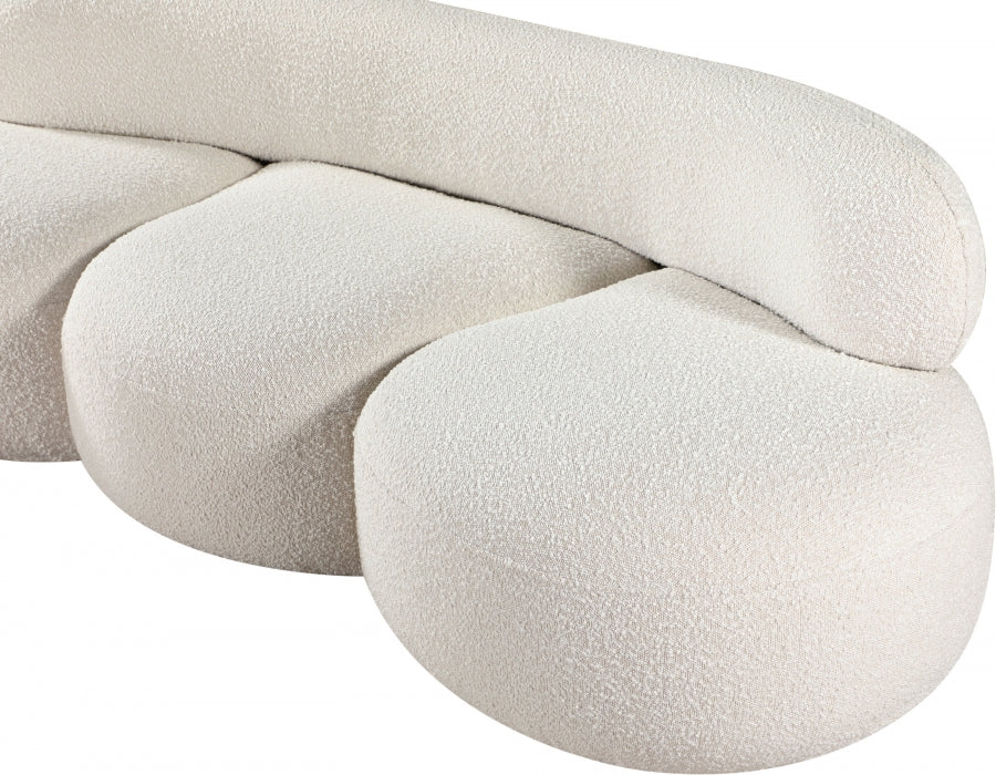 Venti Boucle Fabric Sofa Cream from Meridian - Luna Furniture