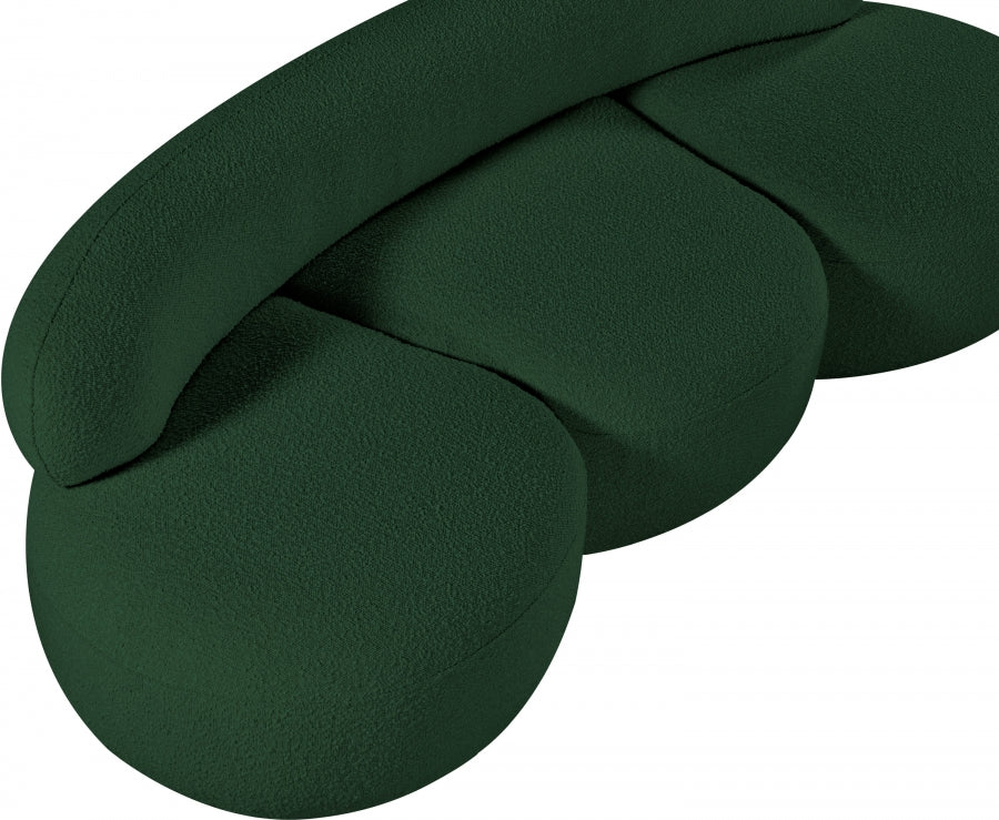 Venti Boucle Fabric Sofa Green from Meridian - Luna Furniture