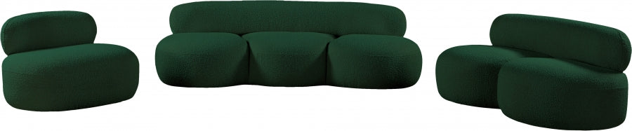 Venti Boucle Fabric Sofa Green from Meridian - Luna Furniture