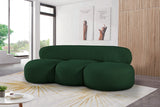 Venti Boucle Fabric Sofa Green from Meridian - Luna Furniture