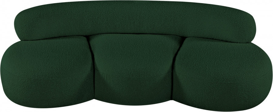 Venti Boucle Fabric Sofa Green from Meridian - Luna Furniture