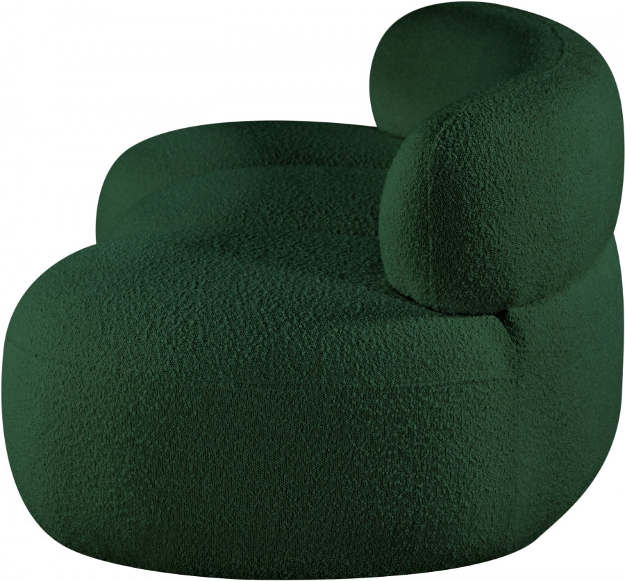 Venti Boucle Fabric Sofa Green from Meridian - Luna Furniture