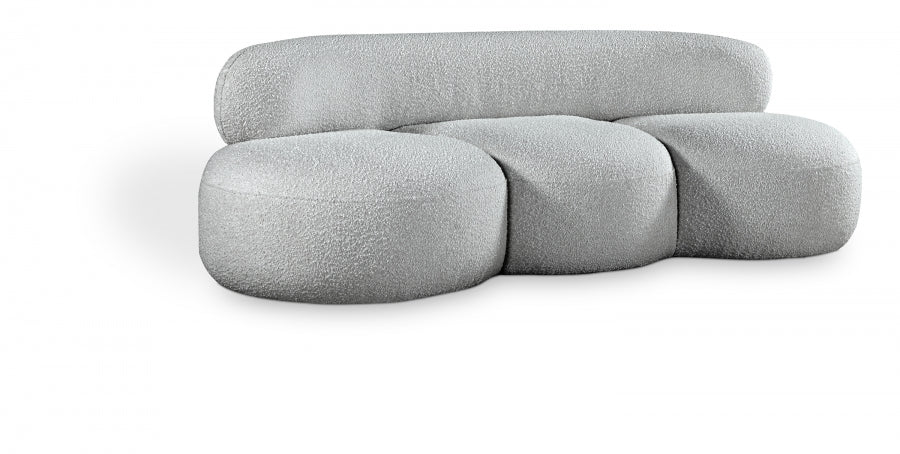 Venti Boucle Fabric Sofa Grey from Meridian - Luna Furniture