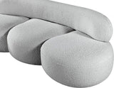 Venti Boucle Fabric Sofa Grey from Meridian - Luna Furniture