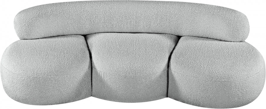 Venti Boucle Fabric Sofa Grey from Meridian - Luna Furniture