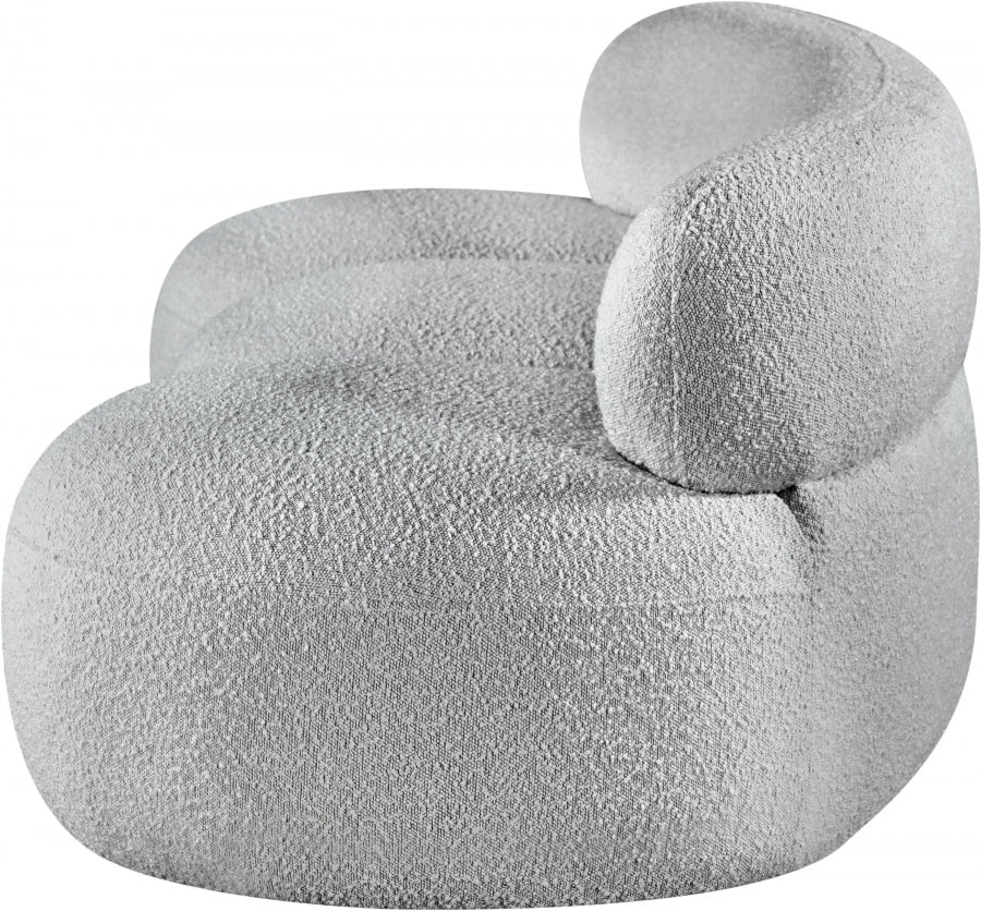 Venti Boucle Fabric Sofa Grey from Meridian - Luna Furniture