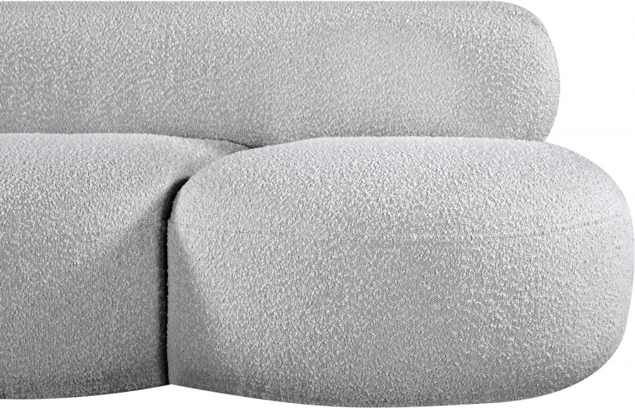 Venti Boucle Fabric Sofa Grey from Meridian - Luna Furniture