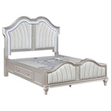 Veronica Silver Oak and Ivory 5-Piece Eastern King Storage Bed with LED Headboard from Coaster - Luna Furniture