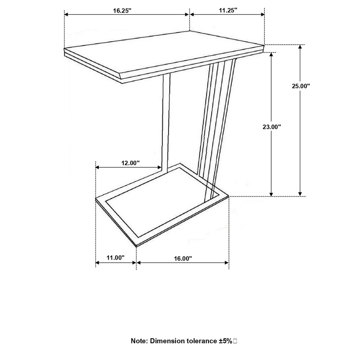 Vicente Gray Accent Table with Marble Top from Coaster - Luna Furniture