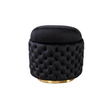 Victoria Black Velvet Chair - VICTORIABLACK-C - Luna Furniture