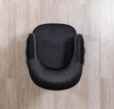 Victoria Black Velvet Chair - VICTORIABLACK-C - Luna Furniture