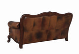 Victoria Rolled Arm Sofa Tri-tone and Brown from Coaster - Luna Furniture