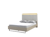 Viola Cream High Gloss Lacquer 4-Piece Queen Bedroom Set - VIOLABEDROOM-4PCQ - Luna Furniture