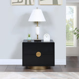 Wade Night Stand / Side Table Black from Meridian - Luna Furniture