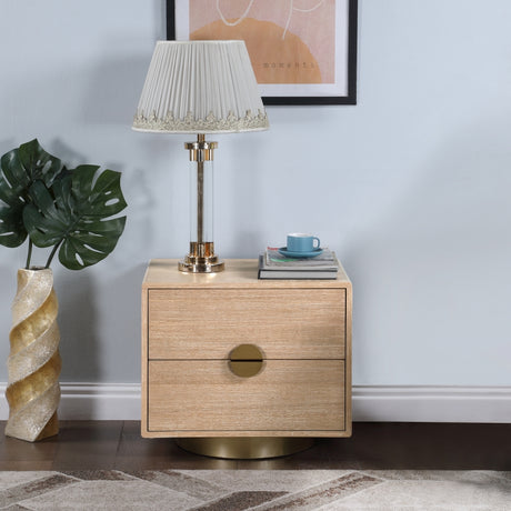 Wade Night Stand / Side Table Natural from Meridian - Luna Furniture