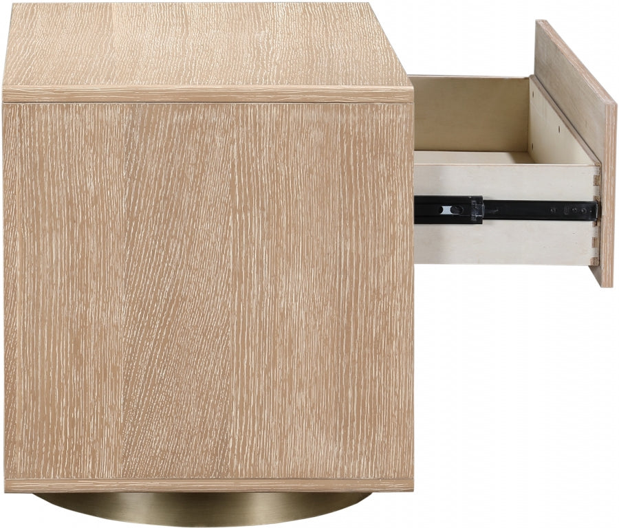 Wade Night Stand / Side Table Natural from Meridian - Luna Furniture